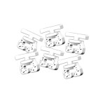 Blokada do uchwytów do firanek w szynie w kształcie T 6 szt