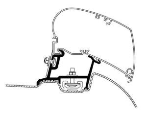 Zestaw adapterów do markizy Thule 6300 do MB Sprinter do montażu z listwą "C"