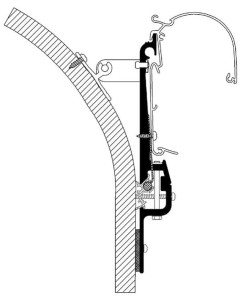 Zestaw adapterów do markizy ściennej Thule Omnistor Series 2 / 5 / 8 Van Adapter