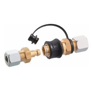 Szybkozłączka typu SKU żeńska STN na rurkę 8mm 2x RVS