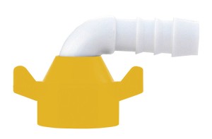 Złączka przyłącze pompy 10mm kątowe z nakrętką