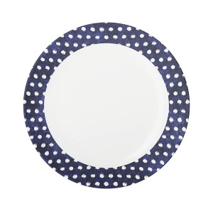 TALERZ GŁĘBOKI MIX&MATCH 22CM NIEBIESKO-BIAŁY