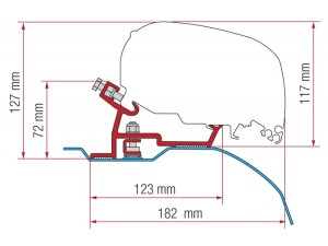 ZESTAW ADAPTERÓW DO MARKIZY FIAMMA F80/F65 DUCATO PRZED 2006 H2/L2 I L3